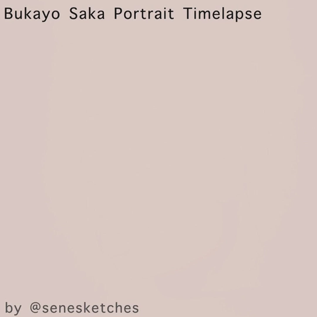 Timelapse video of someone painting Arsenal Player, Bukayo Saka. The fan art portrait is realistic in style and shows Bukayo Saka's head and shoulders in an Arsenal shirt.